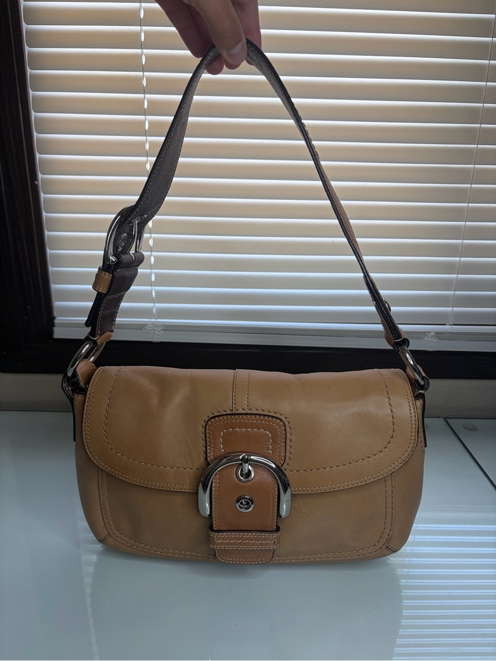 Coach Tan Leather Soho Shoulder Bag